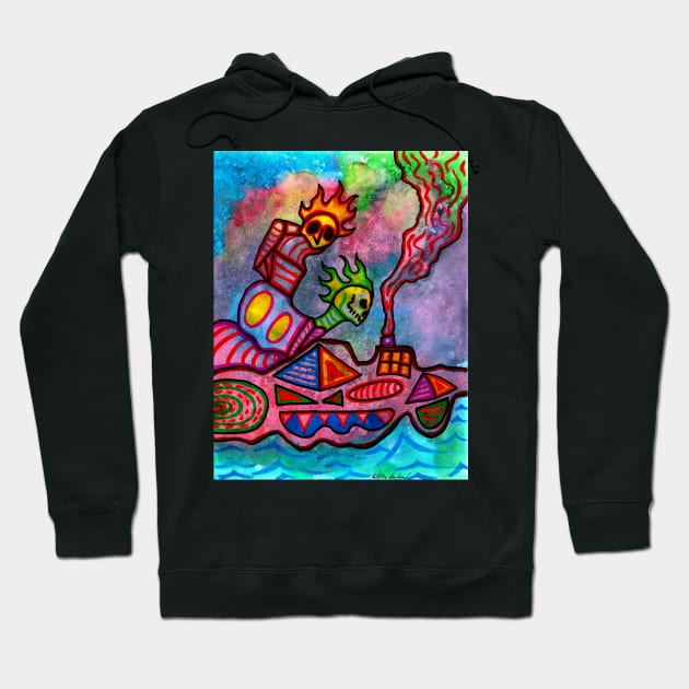 Demon Ship Hoodie by Willie Boland